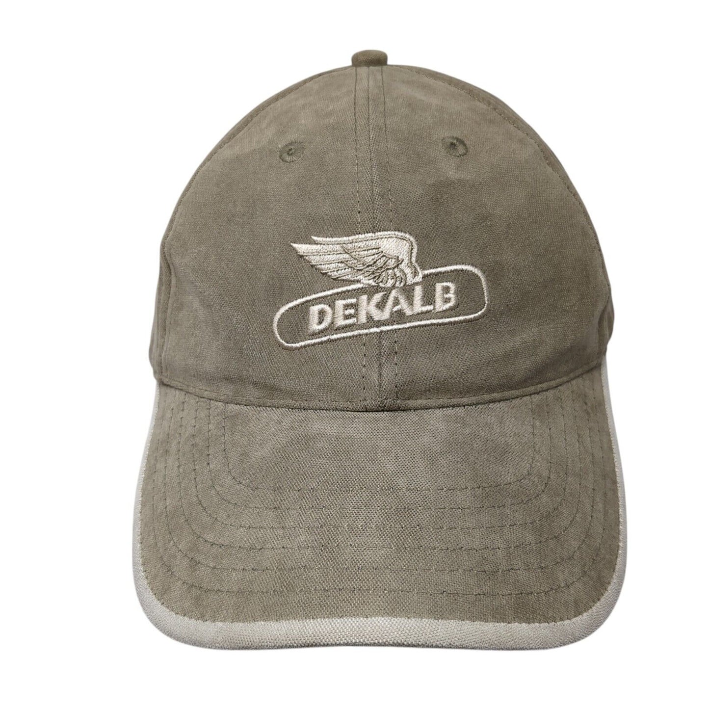 Dekalb Strapback Hat Brown One Size Adjustable Embroidered K-Products