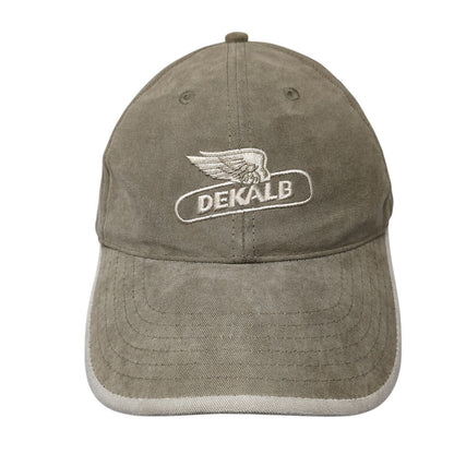 Dekalb Strapback Hat Brown One Size Adjustable Embroidered K-Products