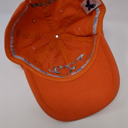Costa Rica Pura Vida Strapback Hat Orange One Size Embroidered Morpho