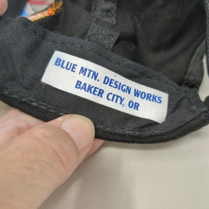 Blue Mtn. Design Works Baseball Cap Black One Size Flames Custom Bowstrings Hat