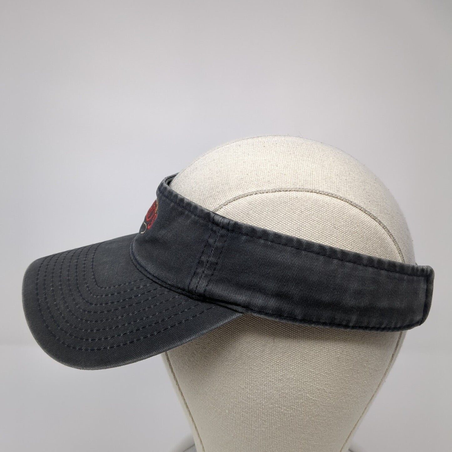 REDS Sun Visor Hat Black OS Adjustable Embroidered Port Authority Signature