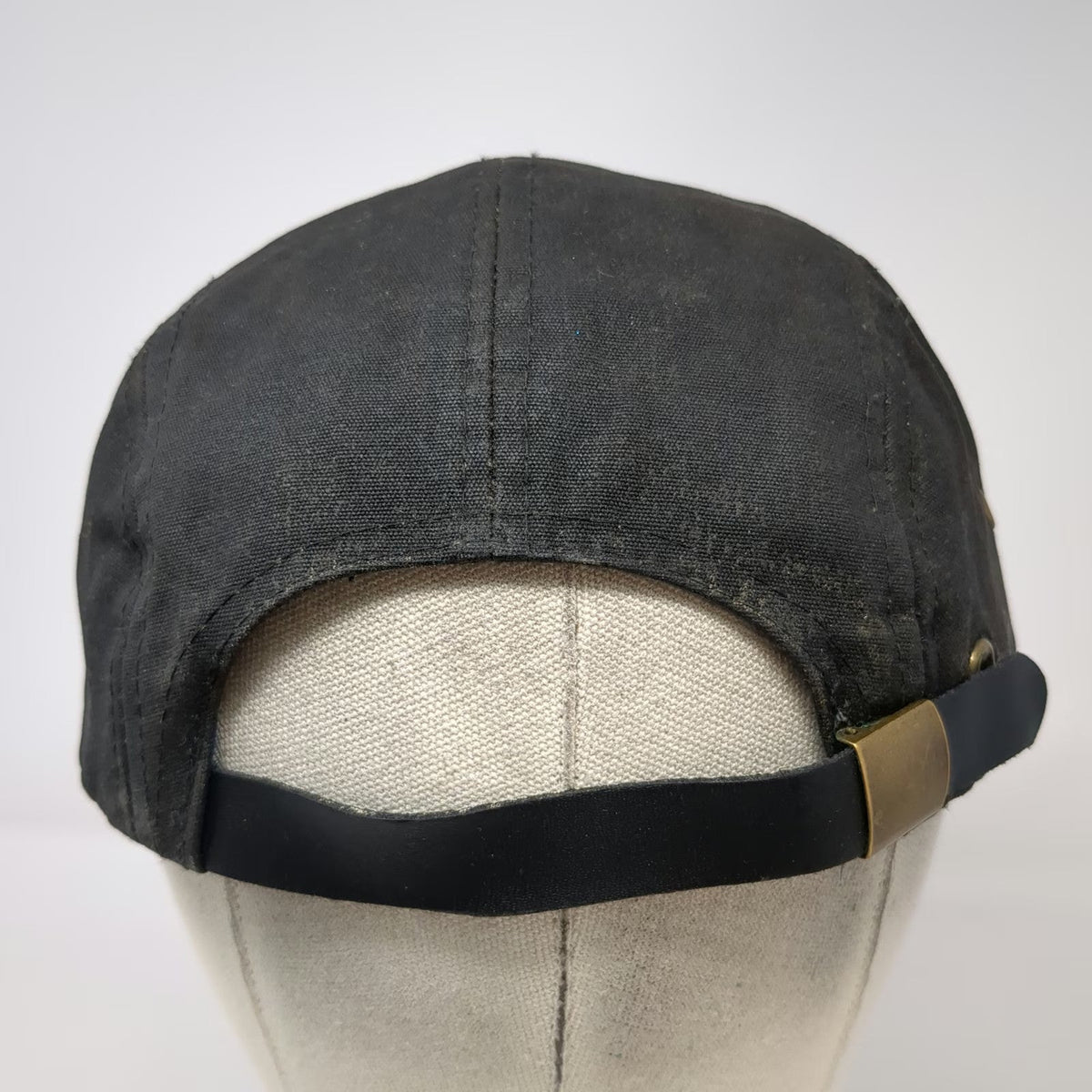 Eugene Originals 5 Panel Hat Black One Size Woven Geometric Brim Strapback