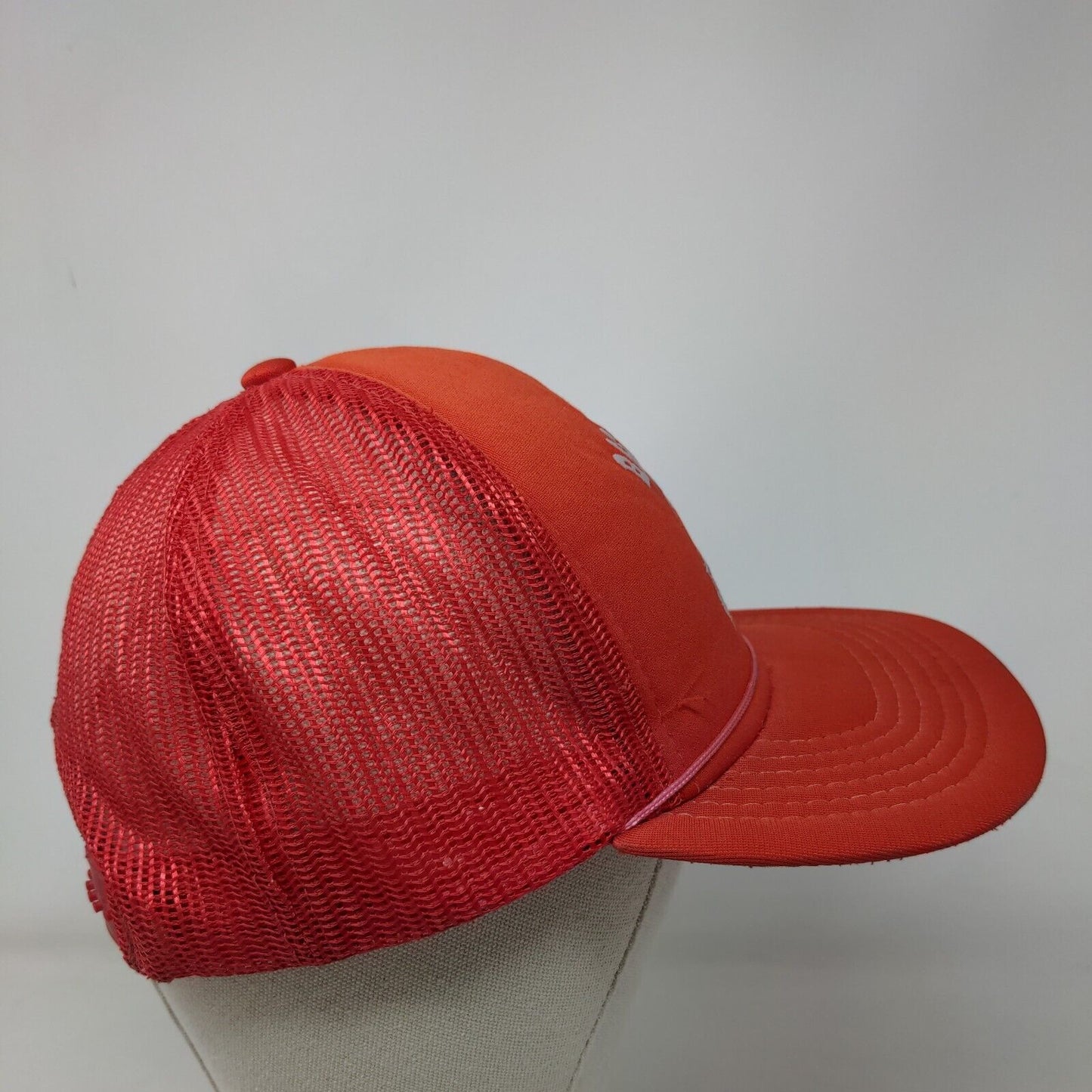 Bass Bandits Snapback Mesh Back Rope Trucker Hat Red OSFA Yupoong