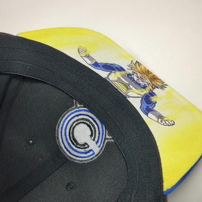 Dragon Ball Z Snapback Hat Black Blue One Size Future Trunks Capsule Corp Anime