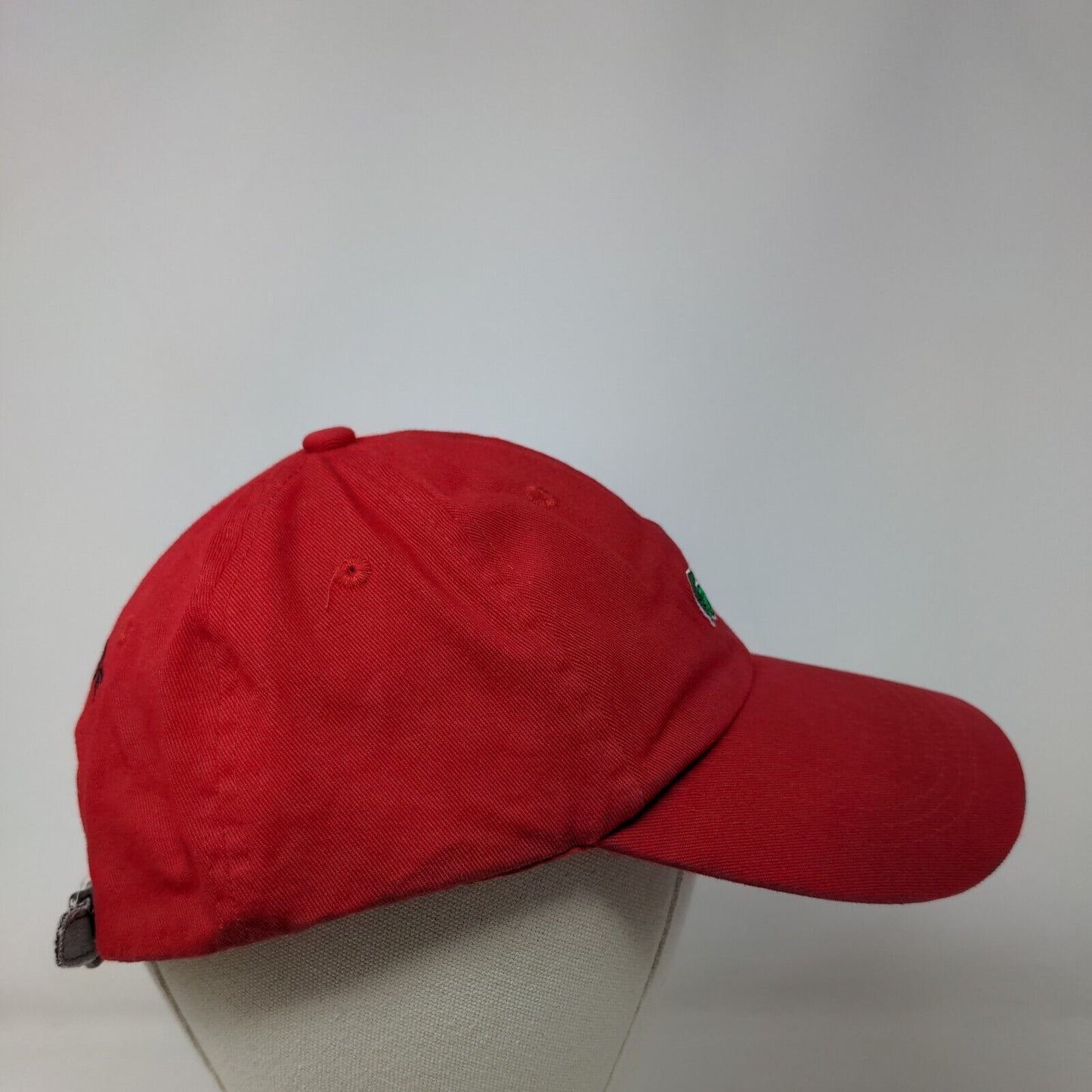 Lacoste Slideback Hat Red One Size Embroidered Adjustable 6 Panel