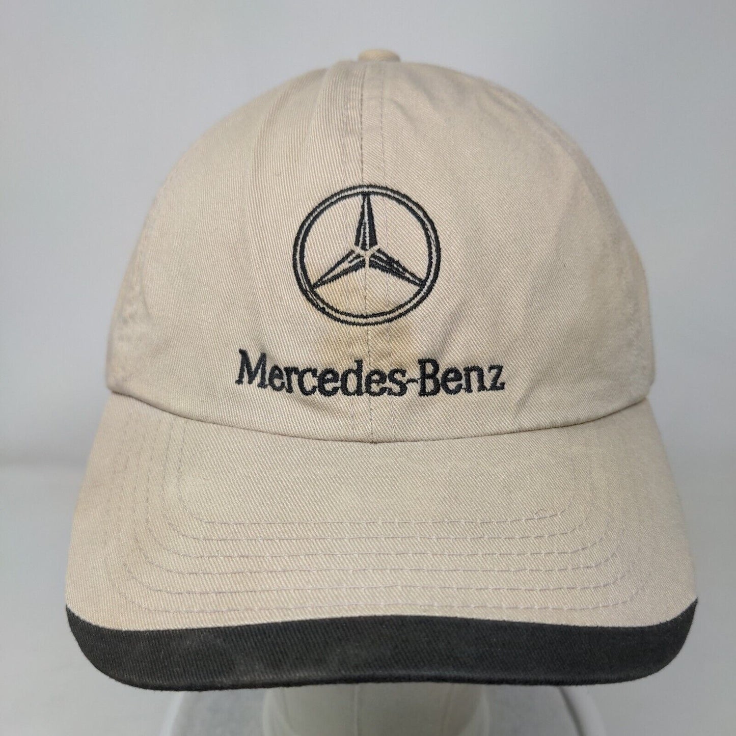 Mercedes-Benz Slideback Hat Tan OSFA Adjustable Embroidered 6 Panel