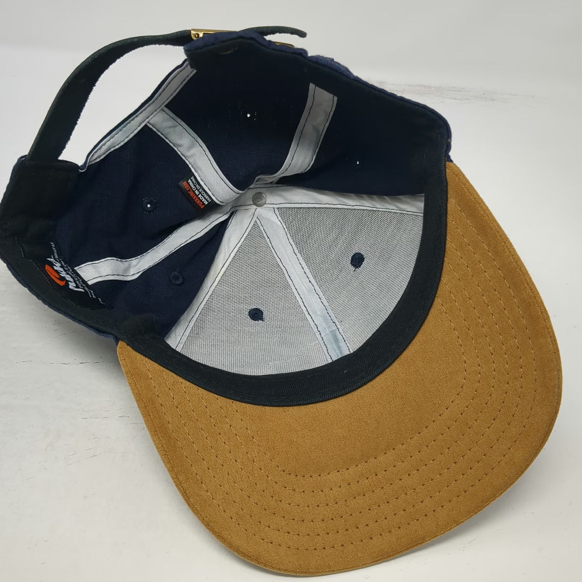 Pukka Baseball Cap Blue OSFM Tamarack Est 2004 Suede Brim Slideback Patch Hat