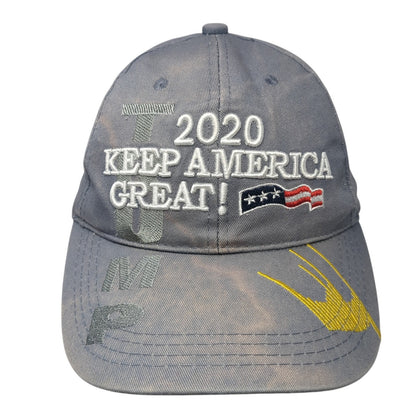 2020 Keep America Great! Slideback Hat Gray One Size Adjustable USA Flag