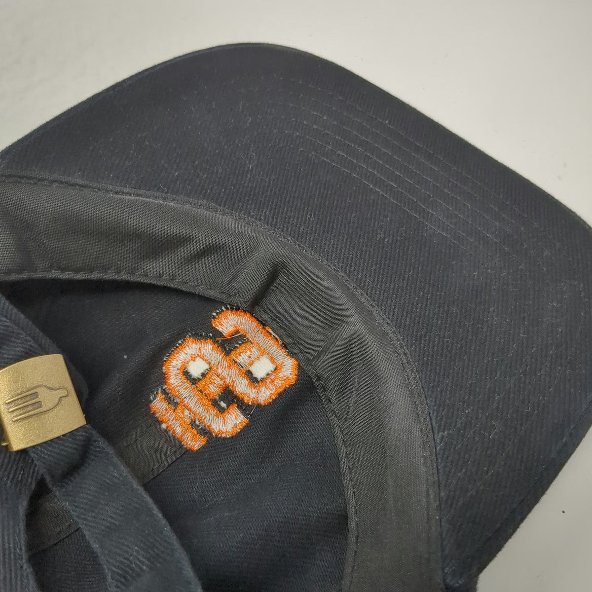 Chef Works Baseball Cap Hat Black Orange One Size SI Logo Embroidered Slideback