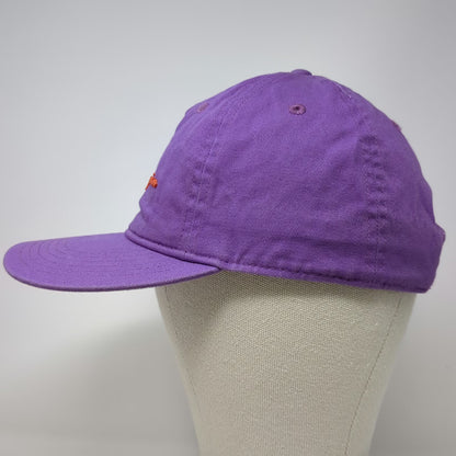 Champion 5 Panel Purple Hat One Size Cotton Script Logo Slideback Adjustable