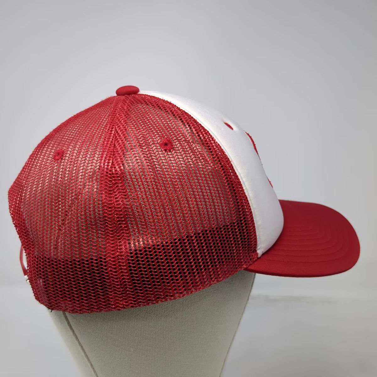 Zephyr Utah Utes NCAA Red White One Size Trucker Hat Mesh Snapback Football Logo