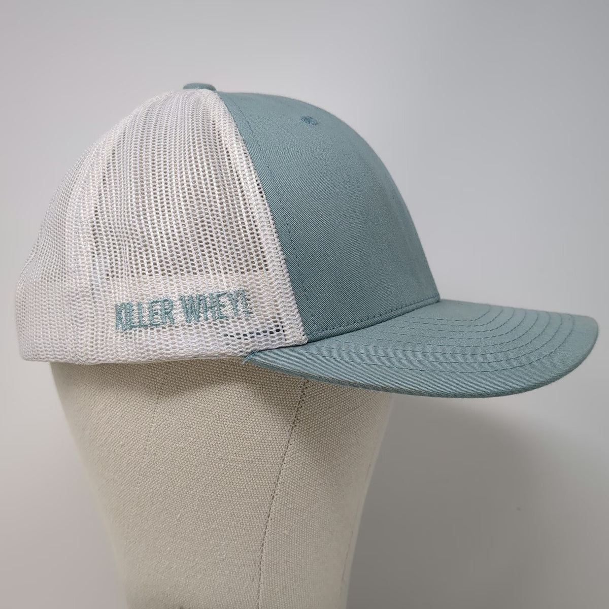 You Know Trucker Hat Blue One Size Snapback Mesh Back Killer Whey Orca Logo Cap