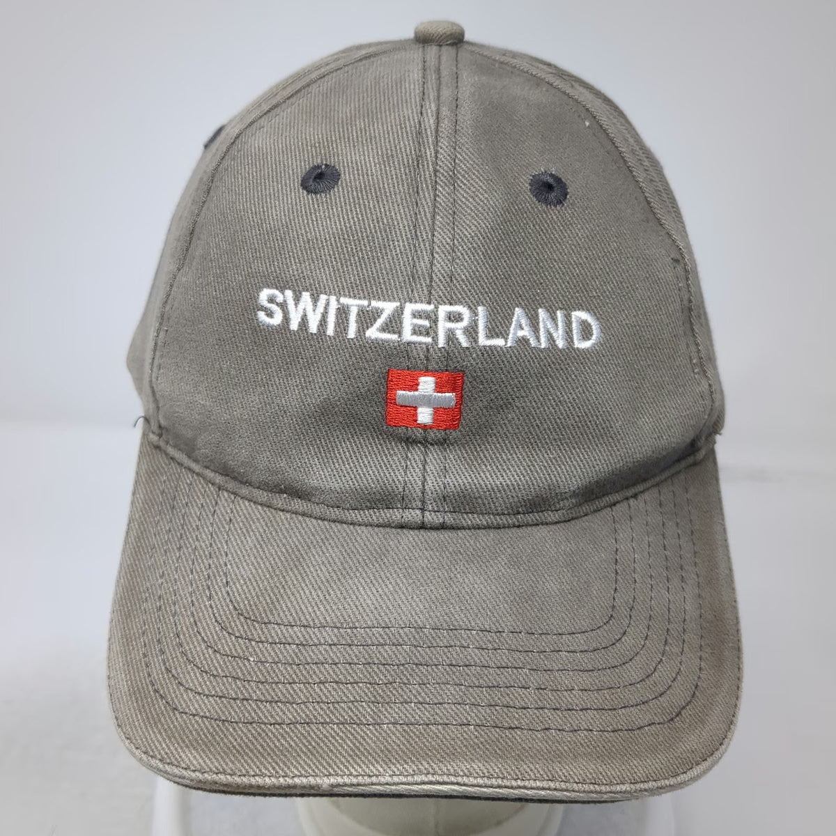 Alberto SA Switzerland Swiss Flag Gray Hat One Size Baseball Cap Slideback