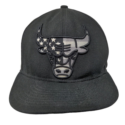 Chicago Bulls Snapback Hat Black OSFM Embroidered Patriotic New Era 9Fifty NBA