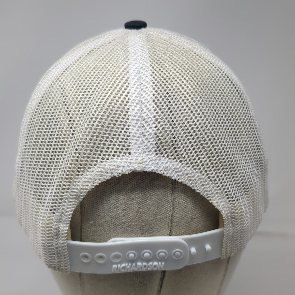 Richardson Trucker Hat Blue One Size Oregon Patch Mesh Back Pine Trees Snapback