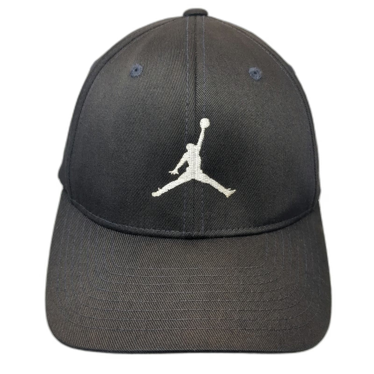 Jordan Baseball Cap Black XL Jumpman Logo Flexfit Structured Curved Brim Hat