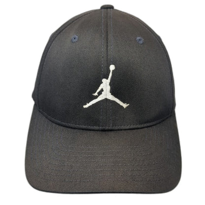 Jordan Baseball Cap Black XL Jumpman Logo Flexfit Structured Curved Brim Hat