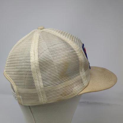 K-Brand Trucker Hat Beige Vintage Stavrianoudakis Enterprises Farming Seed Mesh