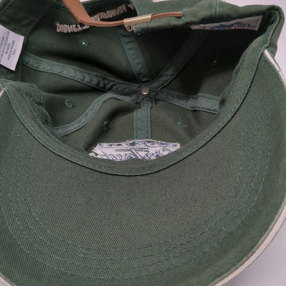 Disney Baseball Cap Green One Size Condor Flats Air Tours Leather Strap Hat