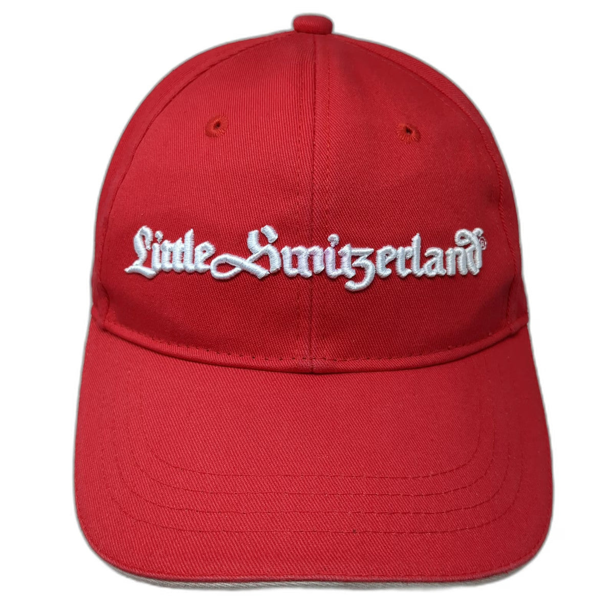 Little Switzerland Baseball Cap Red One Size Caribbean Jeweler Sandwich Brim Hat