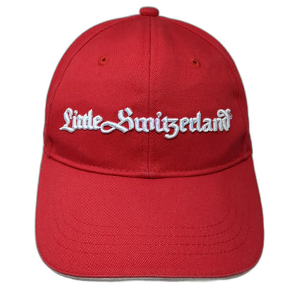 Little Switzerland Baseball Cap Red One Size Caribbean Jeweler Sandwich Brim Hat