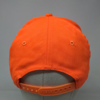 Signatures Snapback Hat Solid Orange OSFA Rope Braid Adjustable