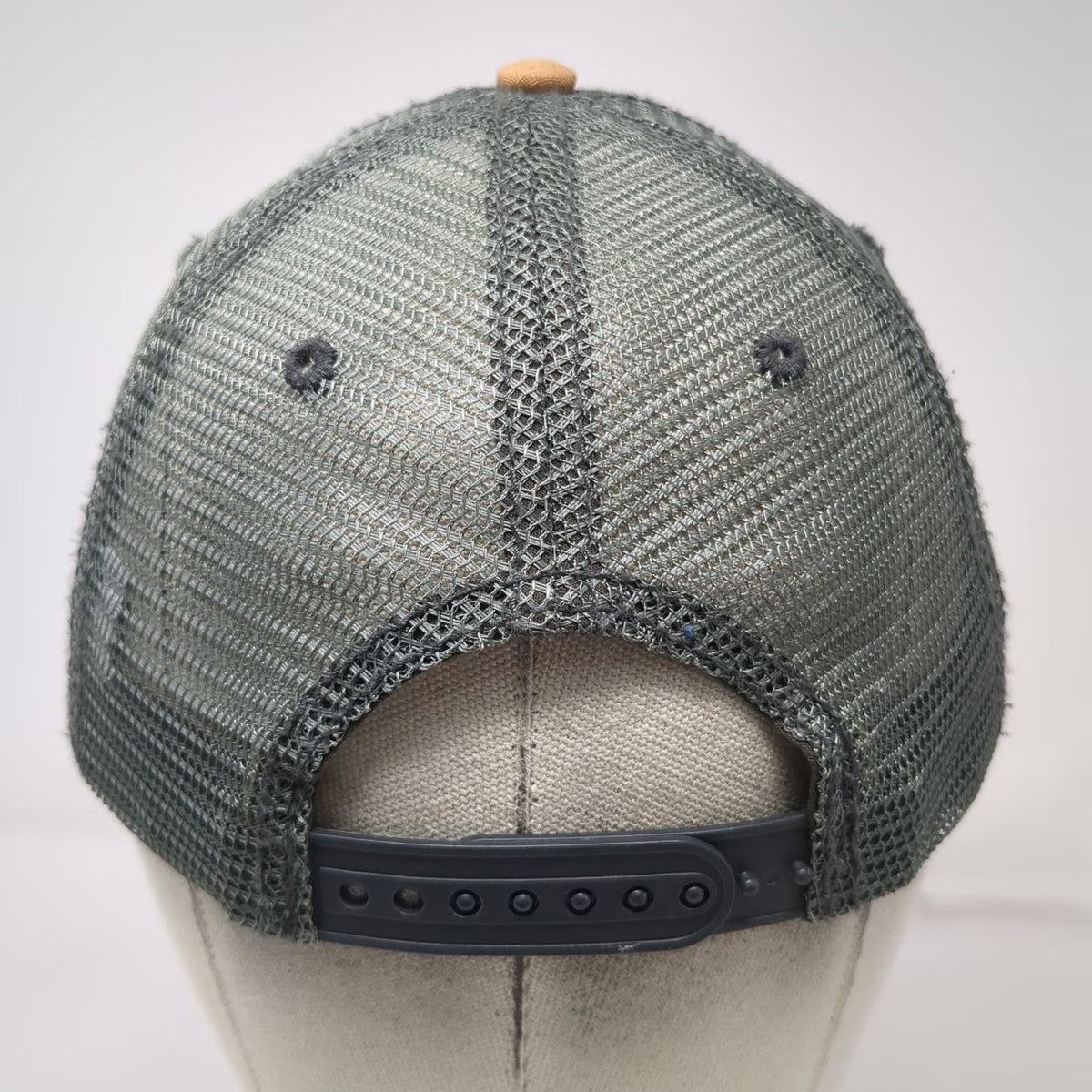 Prairie Mountain Trucker Hat Brown Gray One Size Alaska Bear Last Frontier Mesh