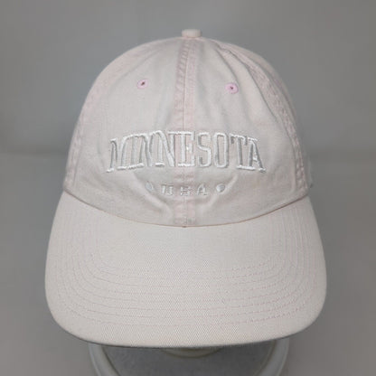 Minnesota USA Slideback Hat Pink OSFA Adjustable Embroidered Fahrenheit