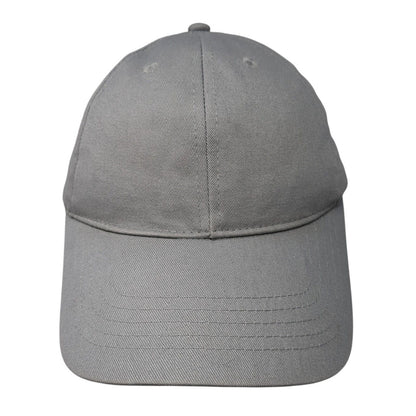 Unbranded Strapback Hat Gray One Size Adjustable Vented Holes 6 Panel Blank