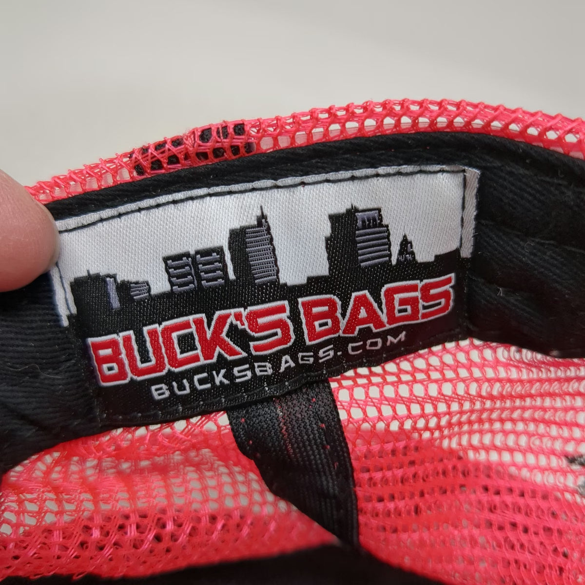 Buck's Bags Trucker Hat Black Red Idaho Farm Bureau Insurance One Size Snapback