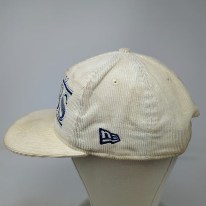 New Era Chicago Cubs MLB 5 Panel Beige Hat One Size Corduroy Side Patch Snapback