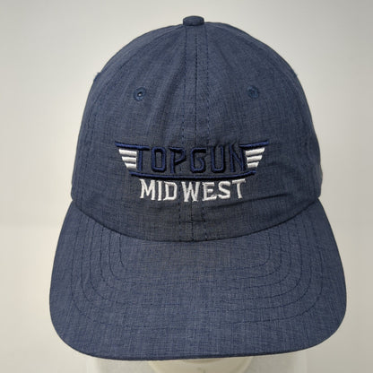 Top Gun Mid West Strapback Hat Blue One Size Adjustable Adrenaline