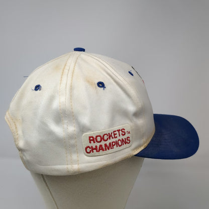 Logo 7 Snapback White Blue One Size 1995 NBA Finals Rockets Champions NBA Hat