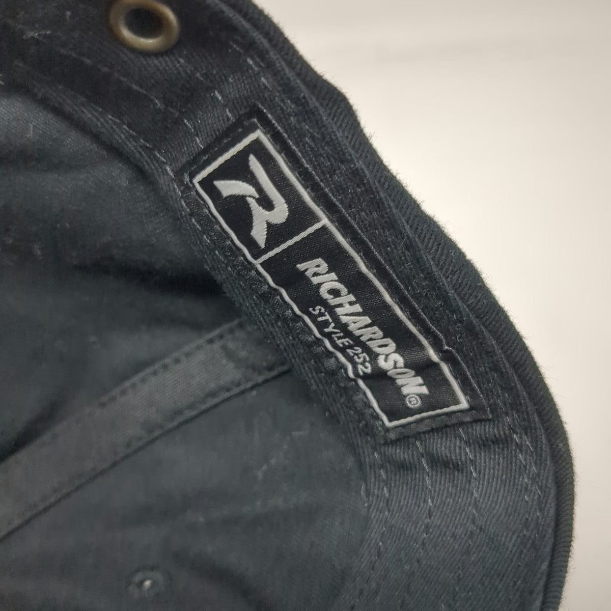 Richardson Baseball Cap Black One Size Chelmsford Lumber Slideback Cotton Hat
