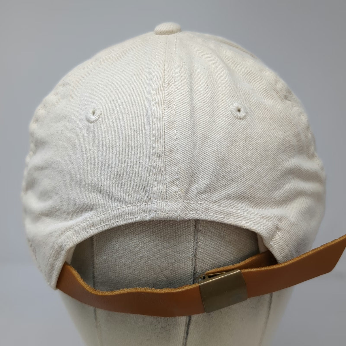 Madewell Baseball Cap Beige One Size Leather Strapback Organic Cotton Hat Plain