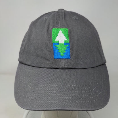 East Coast Greenway Slideback Hat Gray One Size Embroidered Logo 6 Panel