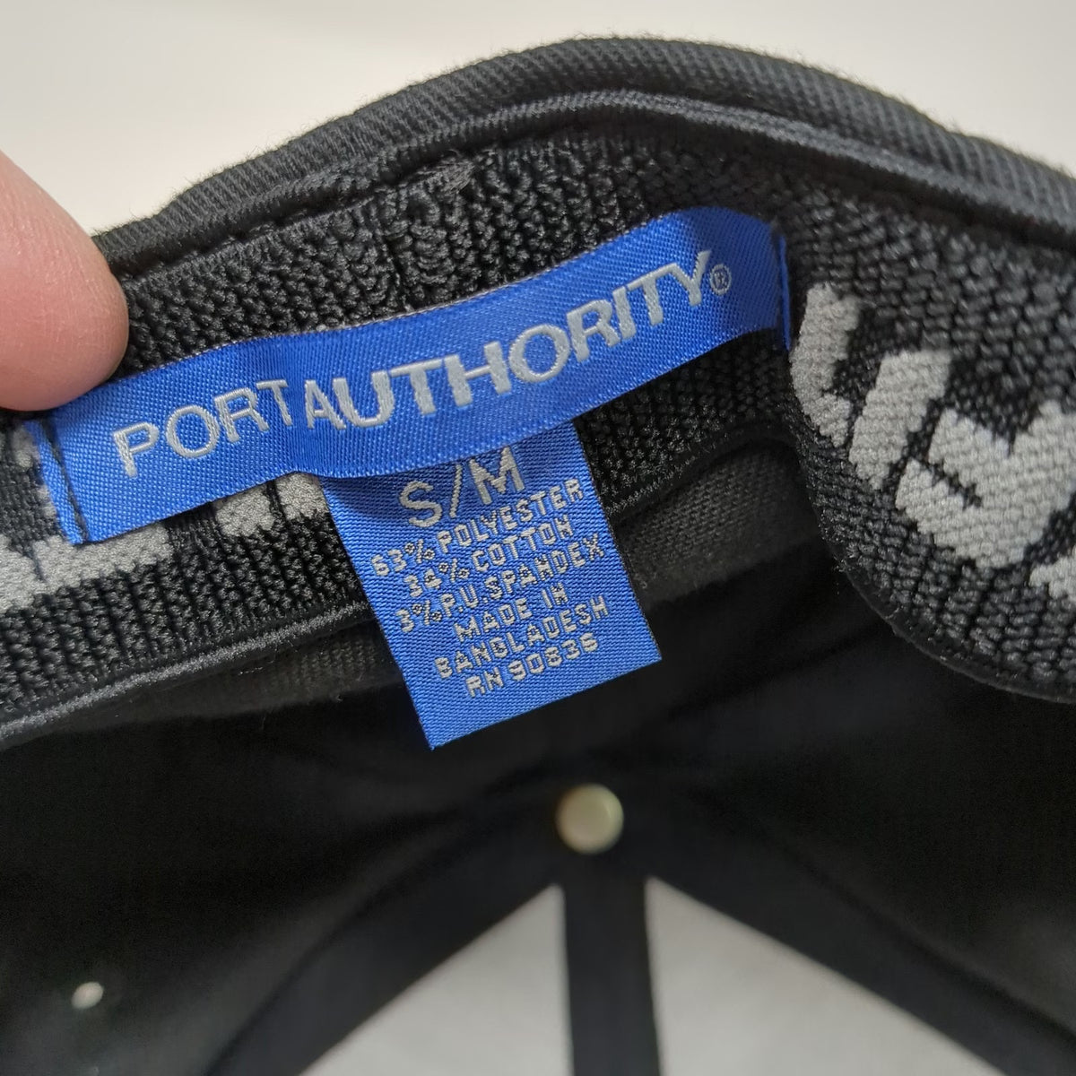 Port Authority Paige Mechanical Group Baseball Cap Black M Fitted Flexfit Hat