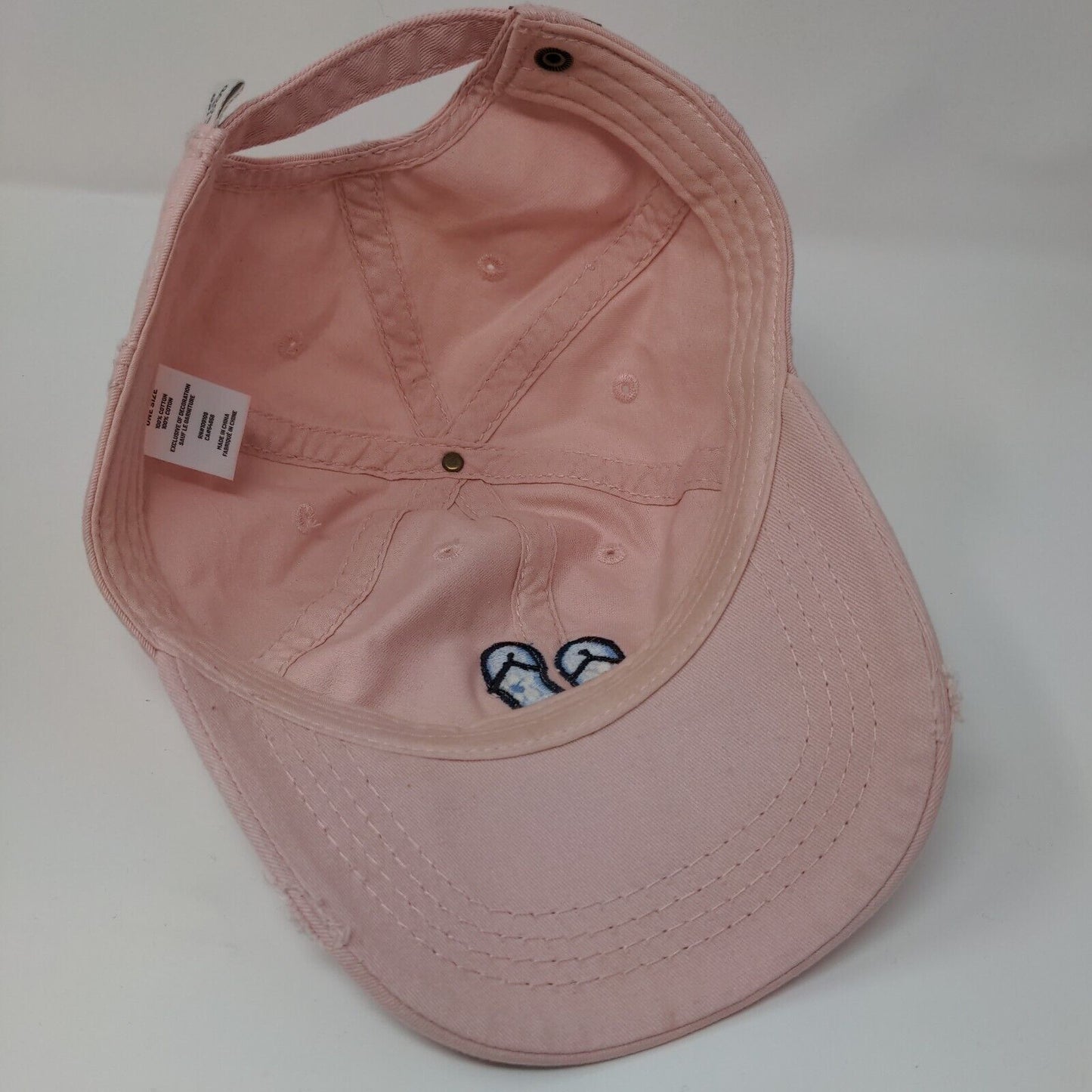 Life Is Good Flip Flops Chill Slideback Hat Pink One Size Embroidered