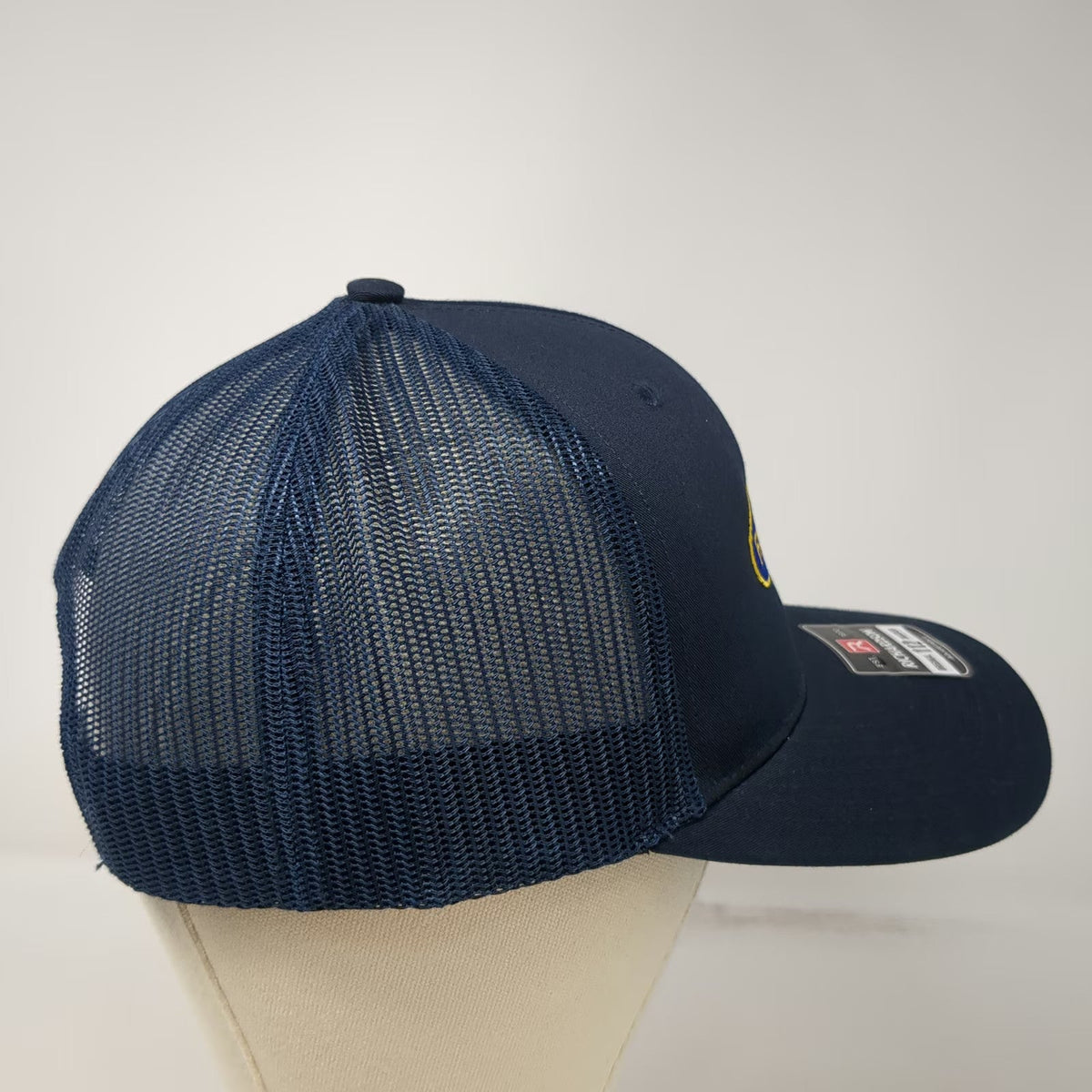 Richardson 112 Trucker Hat Blue One Size Snapback Mesh Back Farnam Patch Logo