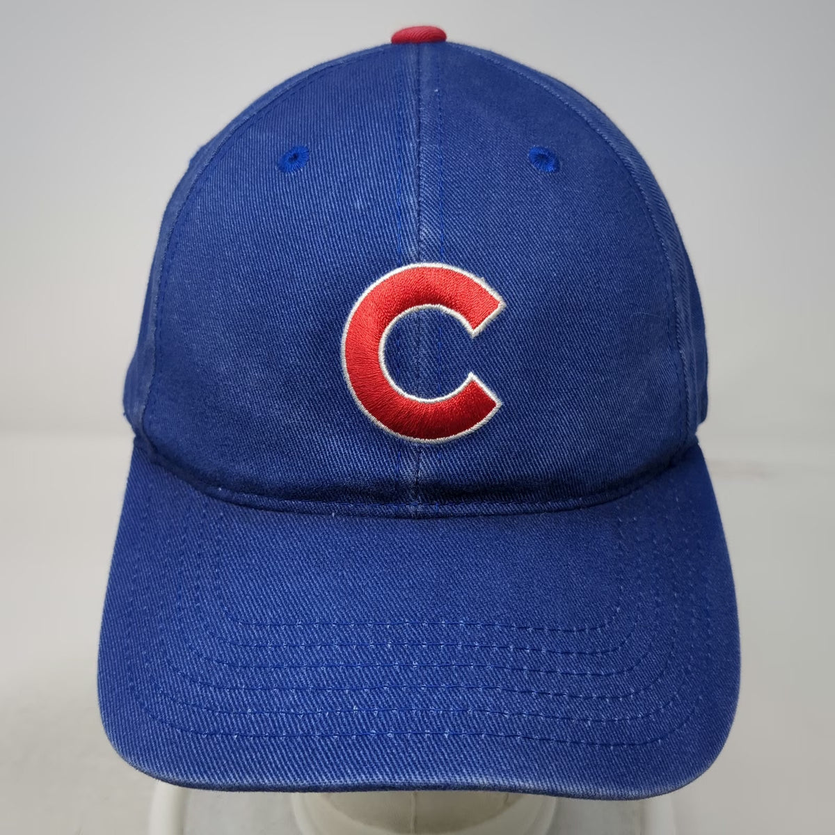 Chicago Cubs MLB Baseball Cap Blue One Size Strapback Cotton Gray Underbrim Hat