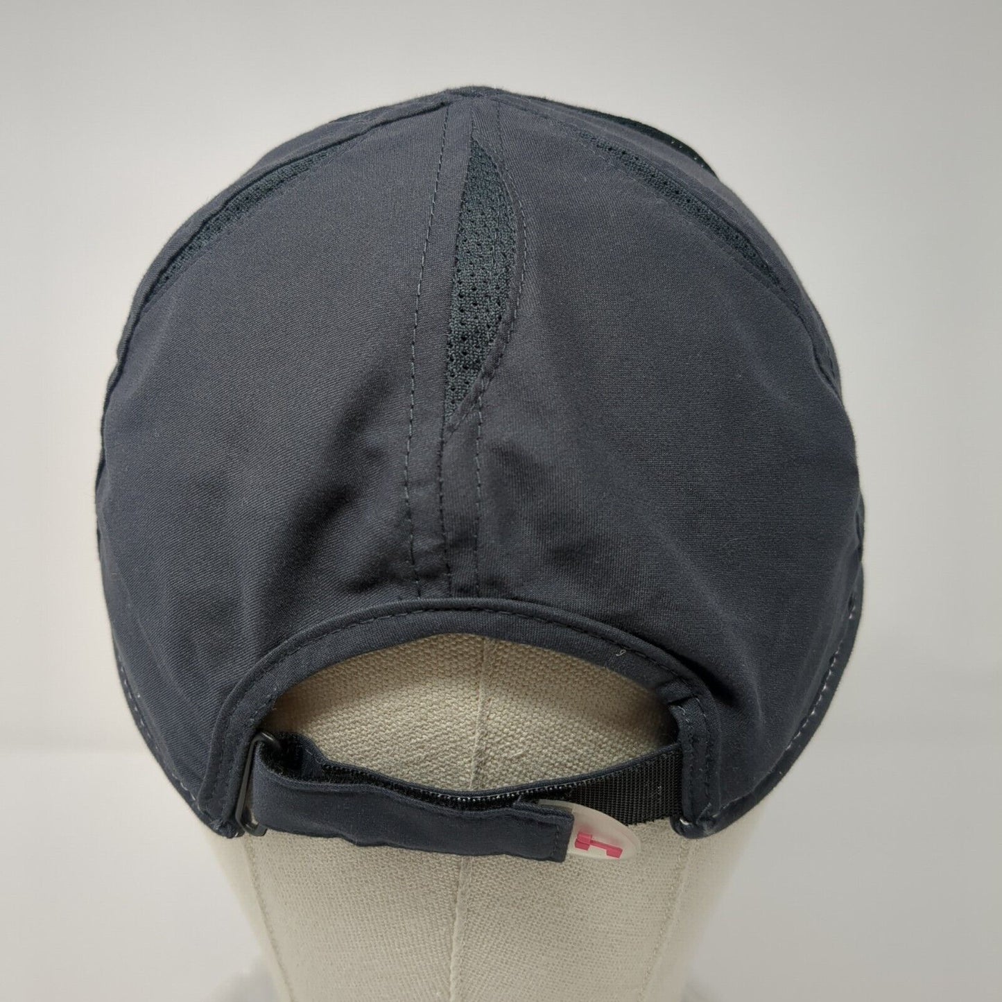 Hind Strapback Hat Gray One Size Adjustable Solid Mesh Trim 6 Panel