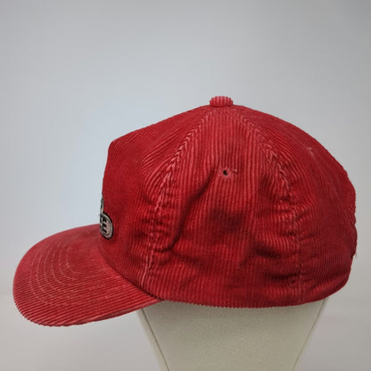 Dorfman Pacific 5 Panel Red Hat One Size Corduroy Grand Targhee Patch Slideback