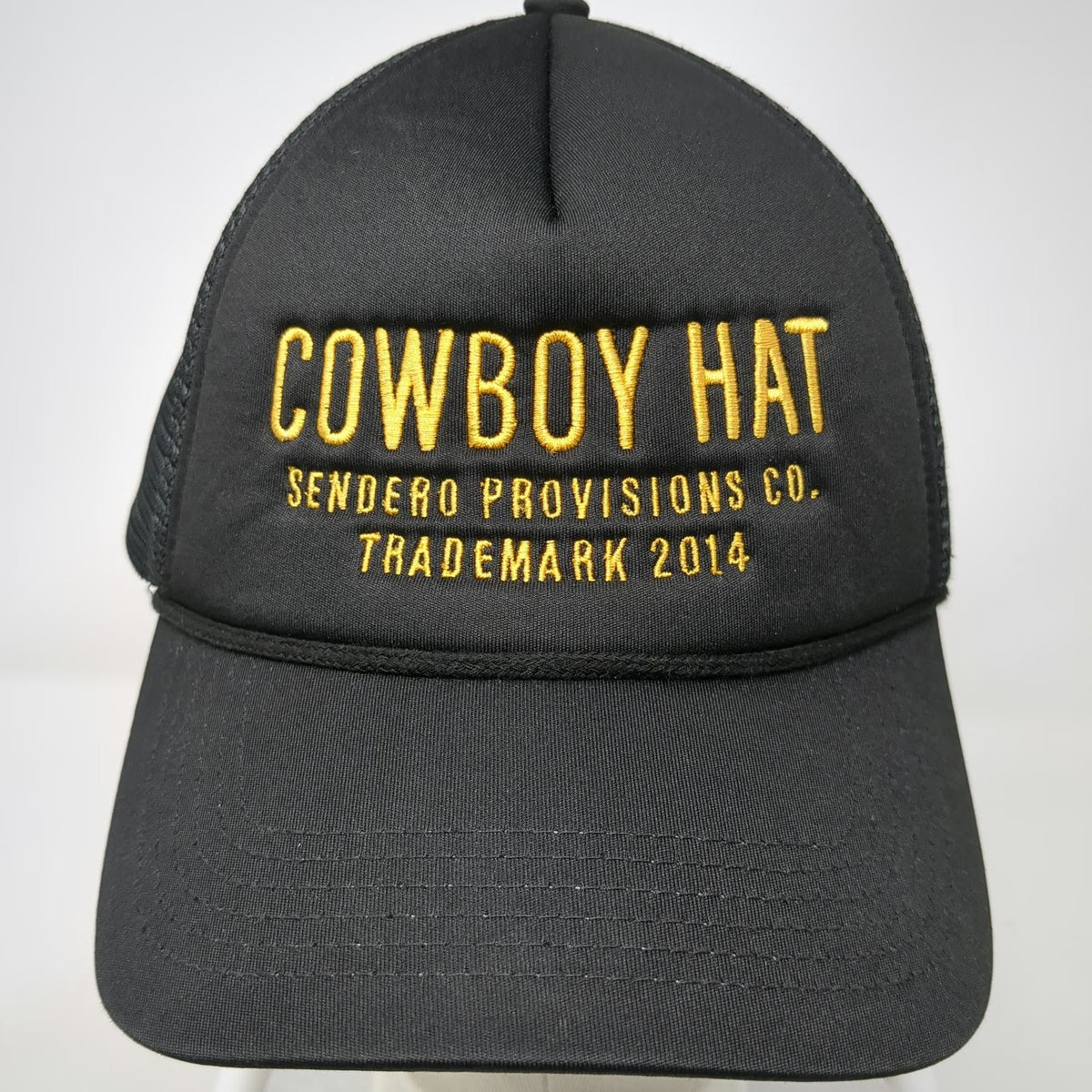 Sendero Provisions Co. Trucker Hat Black One Size Cowboy Mesh Foam Front Rope