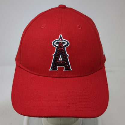New Era MLB Los Angeles Angels Baseball Cap Red One Size Rhinestone Strapback