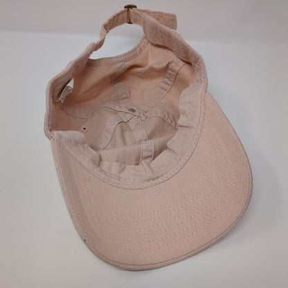 Unbranded Slideback Hat Pink One Size Adjustable Vented Holes 6 Panel Blank