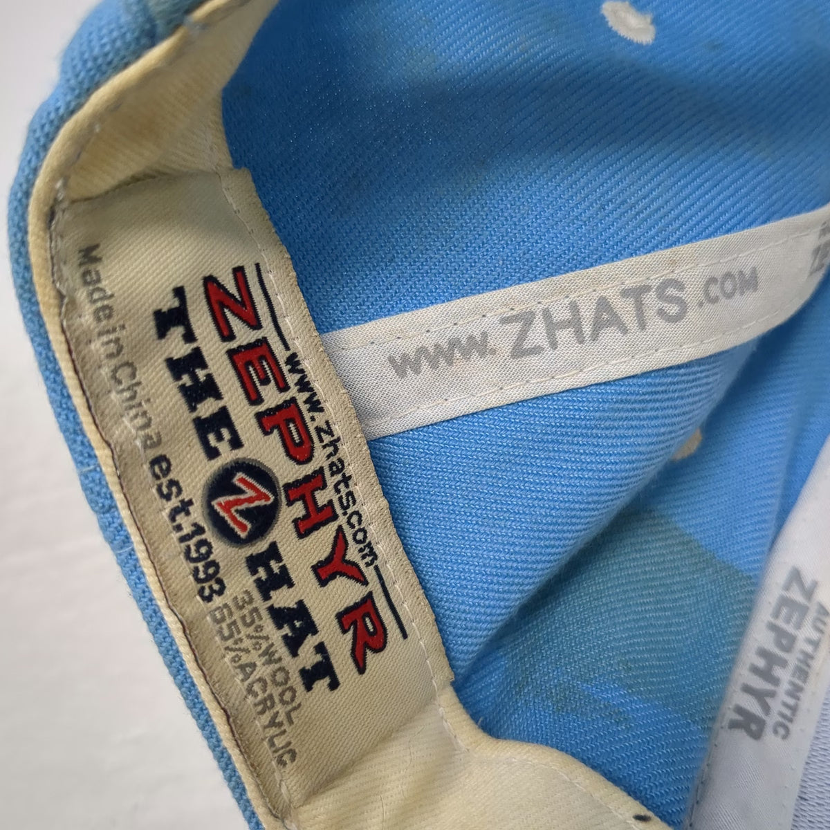 North Carolina Tar Heels NCAA Zephyr Snapback Hat Blue One Size Flat Brim Ram