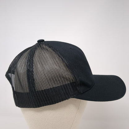 Enforce Snapback Mesh Back Trucker Hat Black One Size Solid Yupoong