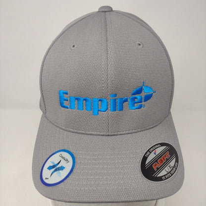 Empire Fitted Hat Gray L/XL Embroidered Cool & Dry Flexfit Sport-Tek