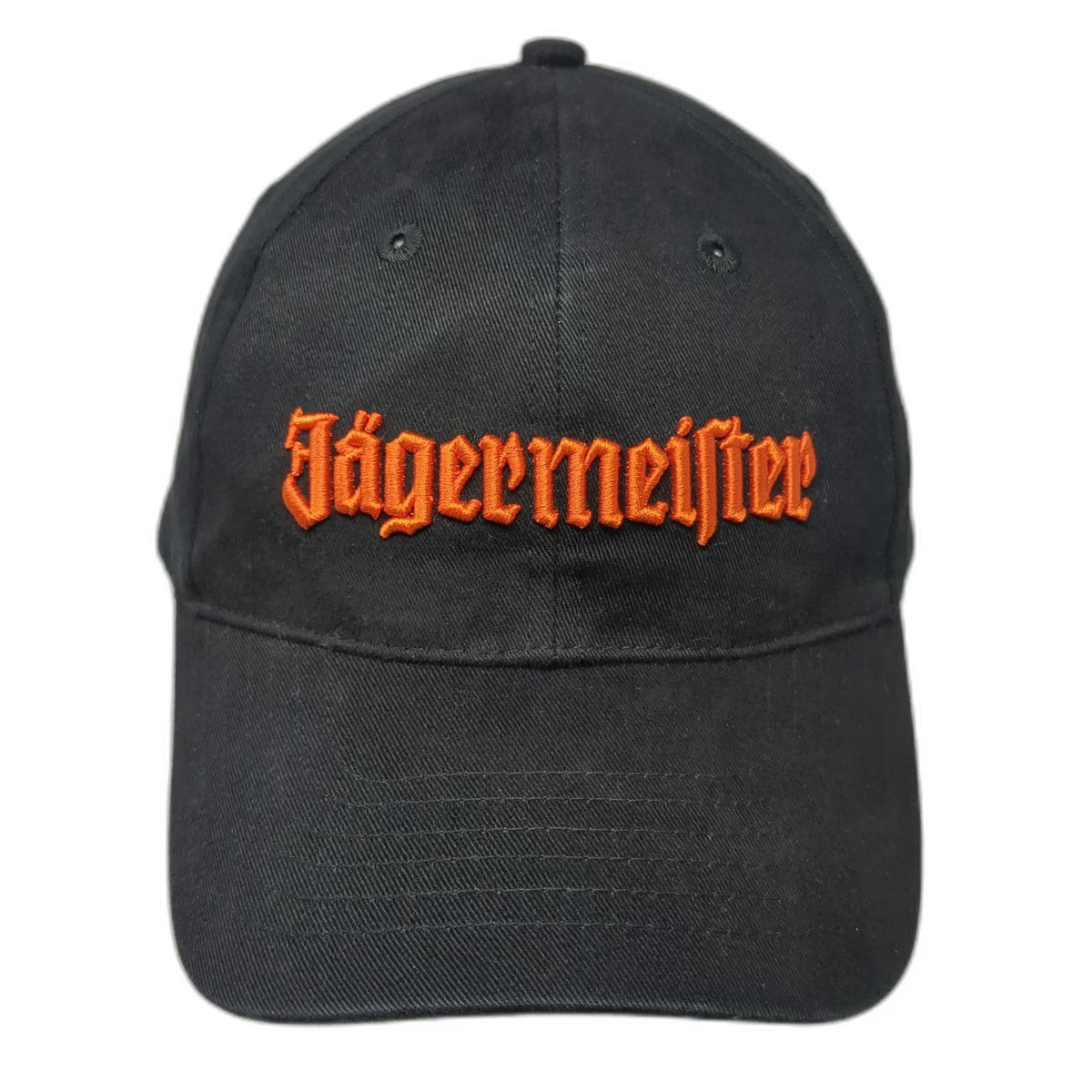 Jagermeister Baseball Cap Black One Size Embroidered Logo Stag Strapback Hat