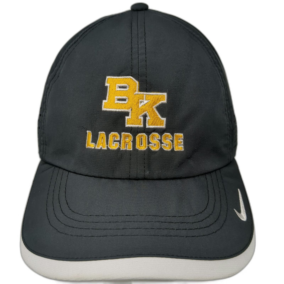 Nike Baseball Cap Black One Size BK Lacrosse Performance Mesh Strapback Hat
